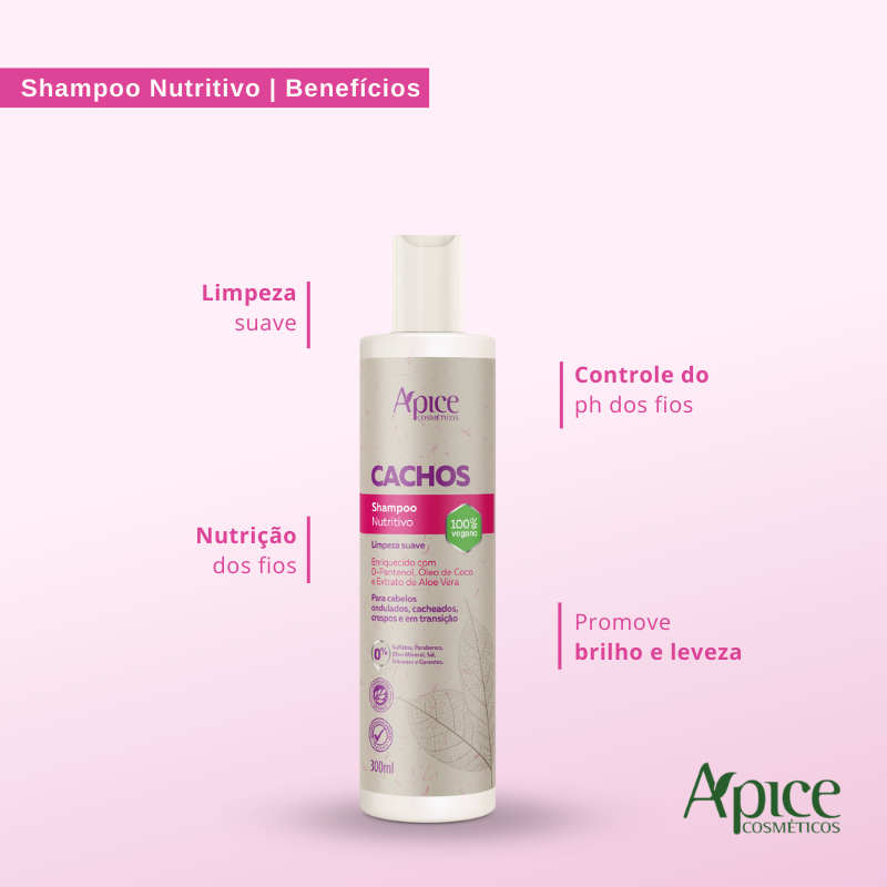 Kit Cachos - Shampoo, Gelatina, Máscara e Ativador (4 ITENS)
