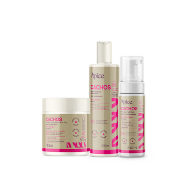 Kit Cachos Finalizadores NOVA FRAGRÂNCIA - Ativador, Gelatina e Mousse (3 itens)