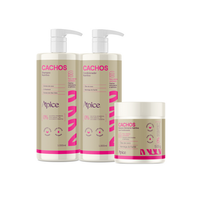 Kitão Cachos NOVA FRAGRÂNCIA - Shampoo, Condicionador e Mascara (3 itens)