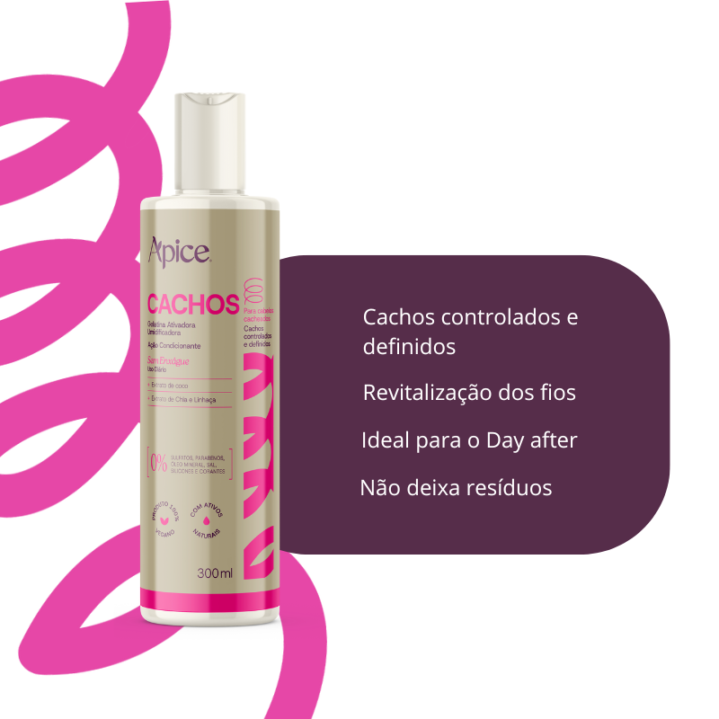 Kit Cachos NOVA FRAGRÂNCIA- Shampoo, Condicionador e Mousse (3 ITENS)