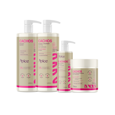 Kitão Cachos NOVA FRAGRÂNCIA - Shampoo, Ativador, Gelatina e Máscara (4 ITENS)