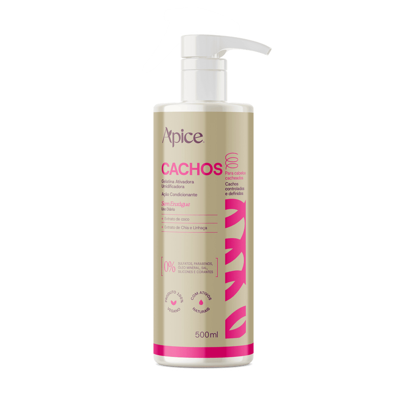 Gelatina Ativadora e Nutritiva Cachos 500 ml - NOVA FRAGRÂNCIA