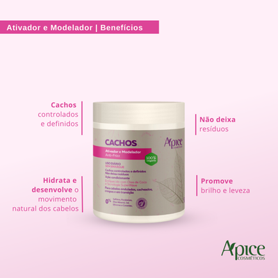 Kit Cachos - Shampoo, Gelatina, Máscara e Ativador (4 ITENS)