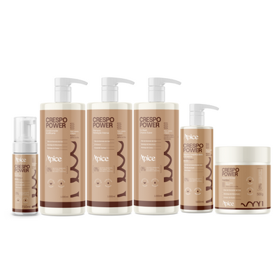 Kitão Crespo Power - Higienização + Finalização (Shampoo, Co Wash, Condicionador, Creme, Gelatina e Mousse) - 6 itens