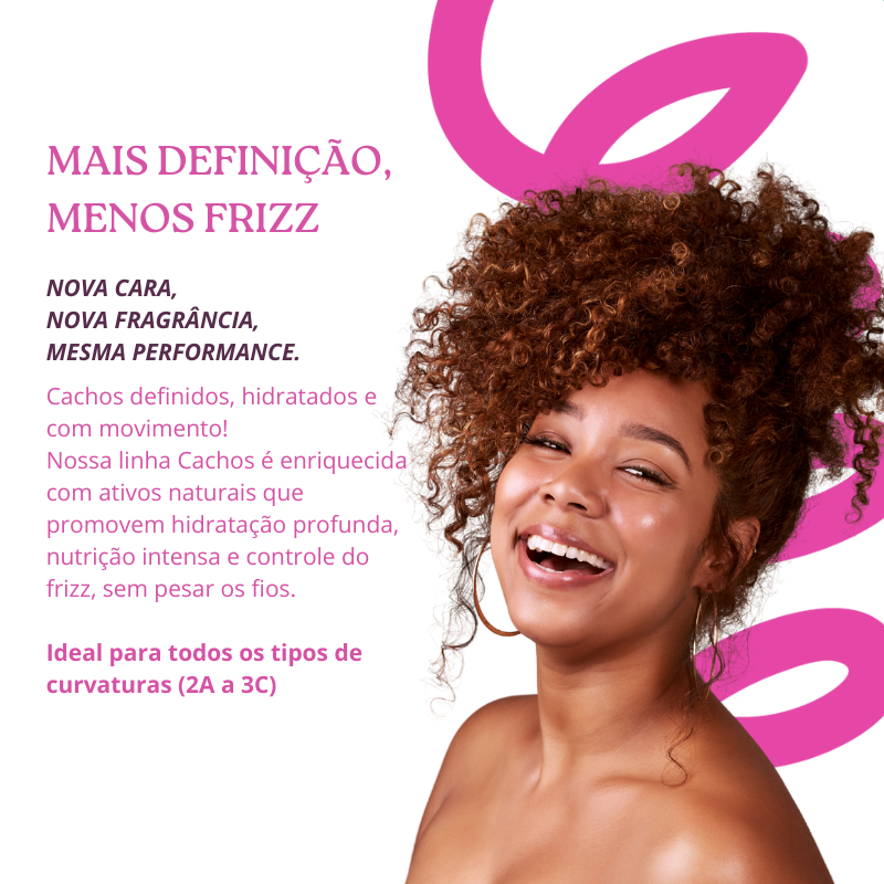 Kitão Cachos NOVA FRAGRÂNCIA- Shampoo, Condicionador, Ativador, Gelatina e Mascara (5 itens)