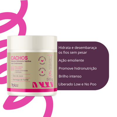 Kitão Cachos NOVA FRAGRÂNCIA- Shampoo, Condicionador, Ativador, Gelatina e Mascara (5 itens)