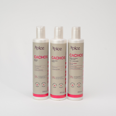Kit Cachos NOVA FRAGRÂNCIA - Shampoo, Condicionador e Gelatina (3 ITENS)