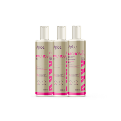 Kit Cachos NOVA FRAGRÂNCIA - Shampoo, Condicionador e Gelatina (3 ITENS)