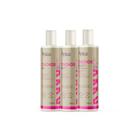 Kit Cachos NOVA FRAGRÂNCIA - Shampoo, Condicionador e Gelatina (3 ITENS)